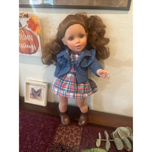 New Adventure 2020 doll Style Girl long Luscious hair brunette, 16 inches tall - Picture 9 of 12